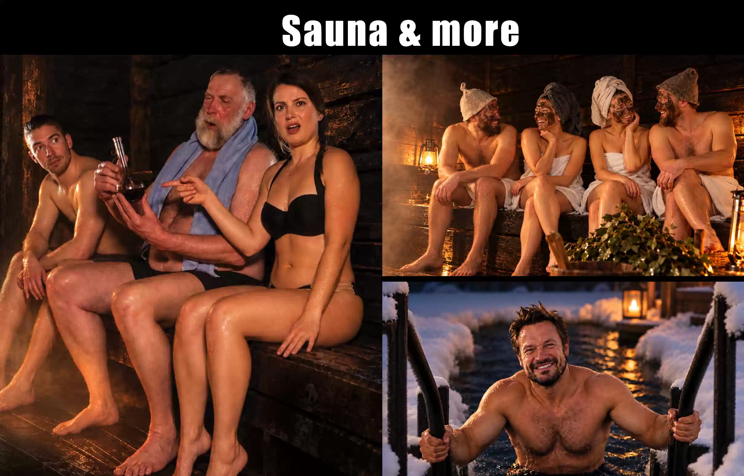 Ensin saunotaan sitten vasta syödään !